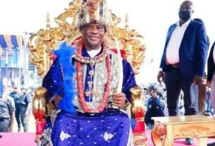 Governor of Rivers State, Barr, Nyesom Ezenwo Wike Being Conferred With A Chieftaincy Title By The Kalahari Kingdom