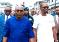 Governor Siminalayi Fubara & Alabo George Kelly, Commissioner for Works on an inspection tour of some roads Tuesday