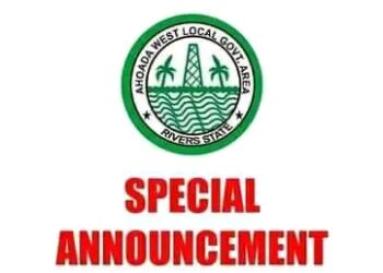 AHOADA WEST SPECIAL ANNOUNCEMENT