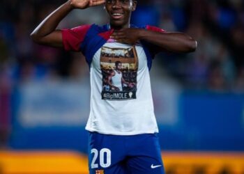 Oshoala Scores Brace, Dedicates Goal to Mohbad