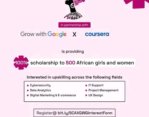 She Code Africa Partners with Google to Deliver Scholarship to 500 African Girls and Women