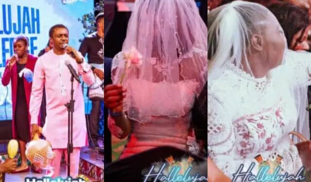 Hallelujah Challenge: Single Ladies Turn in Mass in Wedding Gowns
