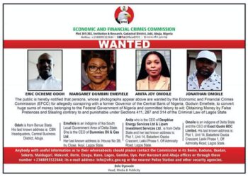 EFCC Declares Godwin Emefiele’s Wife, Three Others Wanted