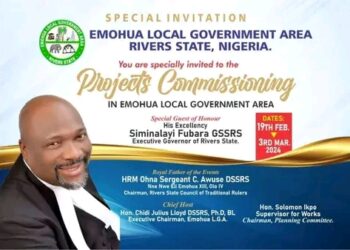 PRESS RELEASE: EMOHUA LOCAL GOVERNMENT PROJECT COMMISSIONING (PHASE 3)