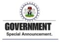 GOVERNMENT SPECIAL ANNOUNCEMENT