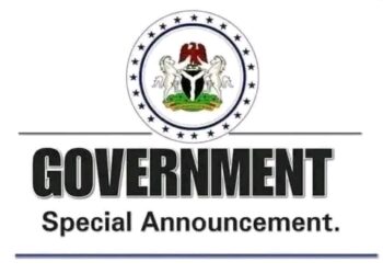 GOVERNMENT SPECIAL ANNOUNCEMENT