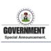 GOVERNMENT SPECIAL ANNOUNCEMENT