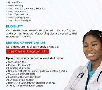 Extention of RSUTH internship application deadline to 14th March, 2024