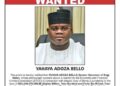 EFCC Declares Former Kogi Governor Yahaya Bello Wanted