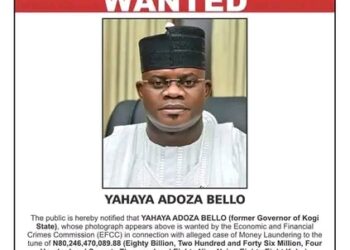 EFCC Declares Former Kogi Governor Yahaya Bello Wanted