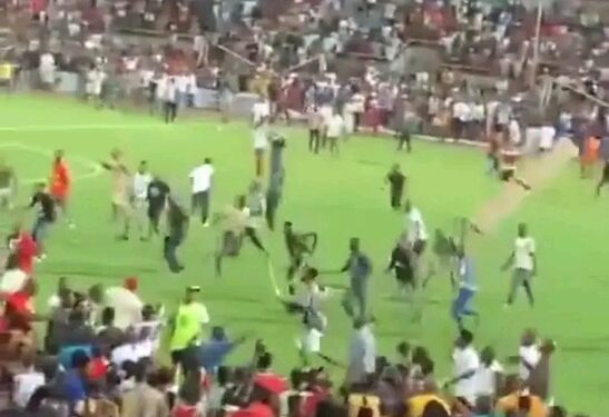 Rangers Vs Enyimba: Match Abandoned as Fans Invade Pitch Over Penalty Call