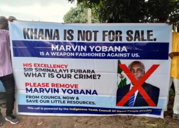 Khana Youths March To Government House in Protest Against Council Chairman