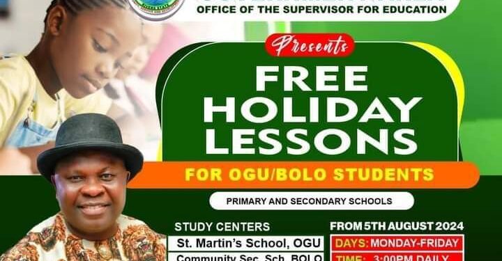 BIPI APPROVES FREE HOLIDAY LESSON FOR OGU/BOLO STUDENTS