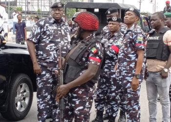 Protester Throws Sachet Water At Rivers CP, Others Beg For Mercy