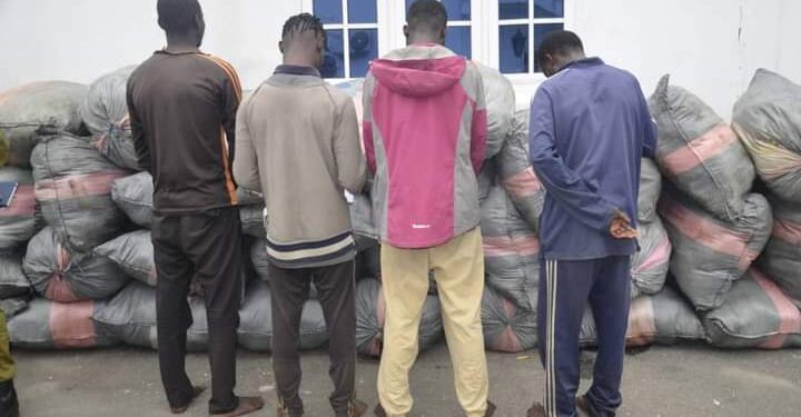 Nigerian Navy Hands Over 72 Bags of Cannabis Sativa & Four Suspects to NDLEA