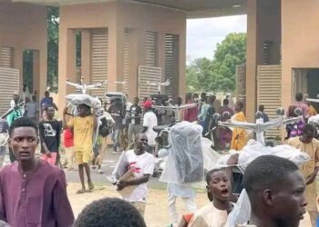 BREAKING : Protest Goes Violent in Kano as NCC, Shops Are Attacked