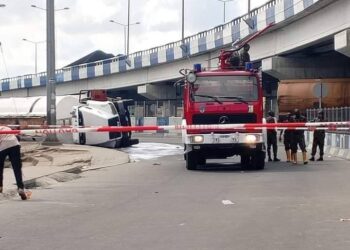 Petrol Tanker Falls At Rumuokwuta