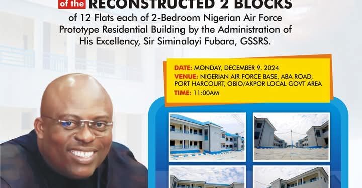 Fubara to Commission NAF Prototype Residential Building Tomorrow