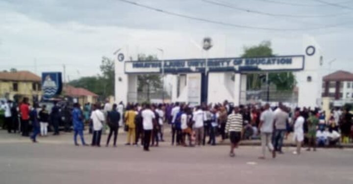 JUST IN: Protests Paralyze Activities at Ignatius Ajuru University as Host Community Demands Employment Opportunities