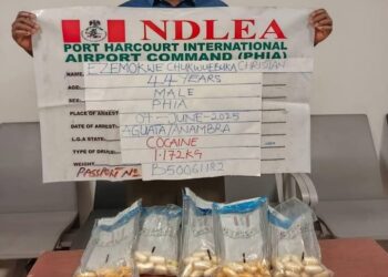 NDLEA Nabs Iran-Bound Passenger With 53 Wraps of Cocaine