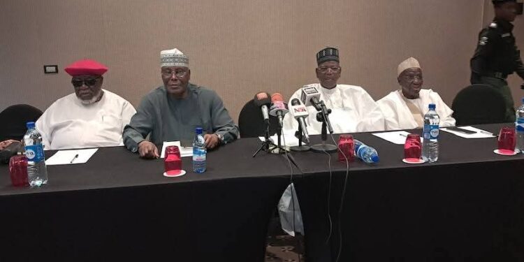 Atiku, PDP Heavyweights Hold Strategic Meeting in Abuja Over 2027 Political Realignments