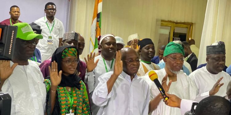 2027: ADC Swears in New Interim Leaders at 99th NEC Meeting in Abuja