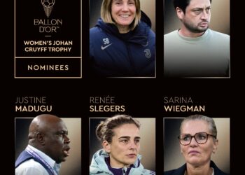 Super Falcons Coach Justine Madugu Nominated for Ballon d’Or Women’s Johan Cruyff Trophy