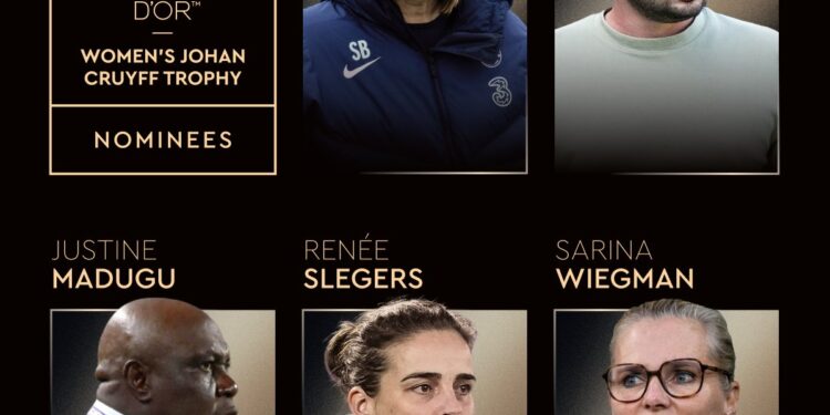 Super Falcons Coach Justine Madugu Nominated for Ballon d’Or Women’s Johan Cruyff Trophy