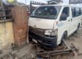 One Injured, Goods Destroyed as Bus Crashes Into Abali Park Fence in Port Harcourt