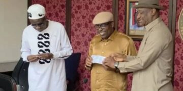BREAKING: Fubara Receives APC Membership Card From Tony Okocha