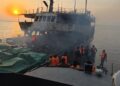BREAKING: Navy Rescues 20 From Burning Vessel