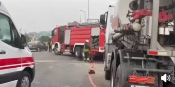 Fuel-Laden Tanker Falls at Nkpogu Junction, Firefighters Avert Disaster