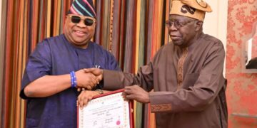 Adeleke Visits Tinubu, Presents Certificate of Return