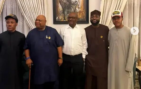 “I Won, I Won You Guys’ – Davido Teases Wike During Visit With Uncle